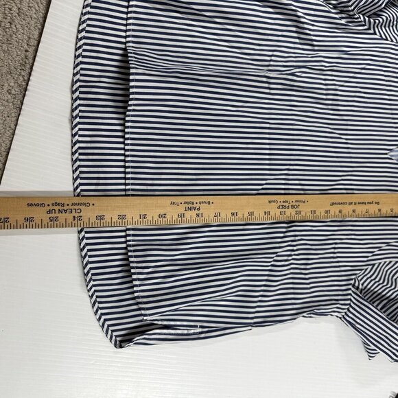 Harshman Blouse XS Stripe Stephanie Long Sleeve Contrast Button Shirt Anthro - Picture 11 of 11